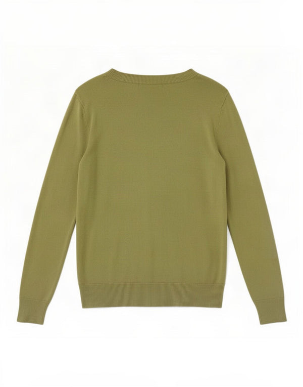 Suéter feminino Marks & Spencer com gola canoa Reino Unido 6 XS verde acrílico