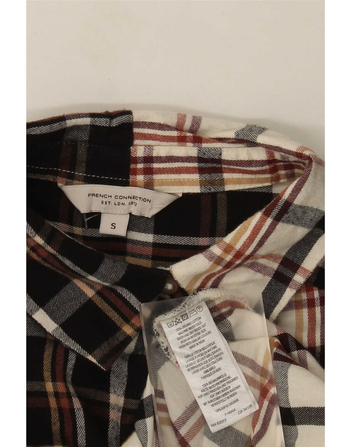 Vestido camisa feminino French Connection UK 10 pequeno xadrez multicolorido