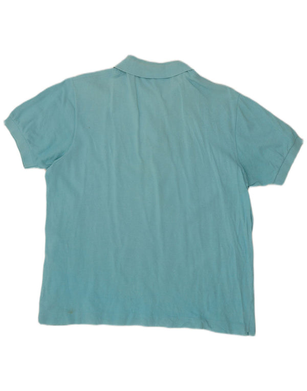 Camisa polo masculina Lacoste tamanho 6 XL algodão turquesa