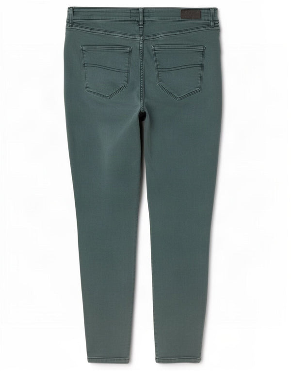 Calça jeans skinny feminina Fat Face UK 12 médio W30 L27 algodão verde