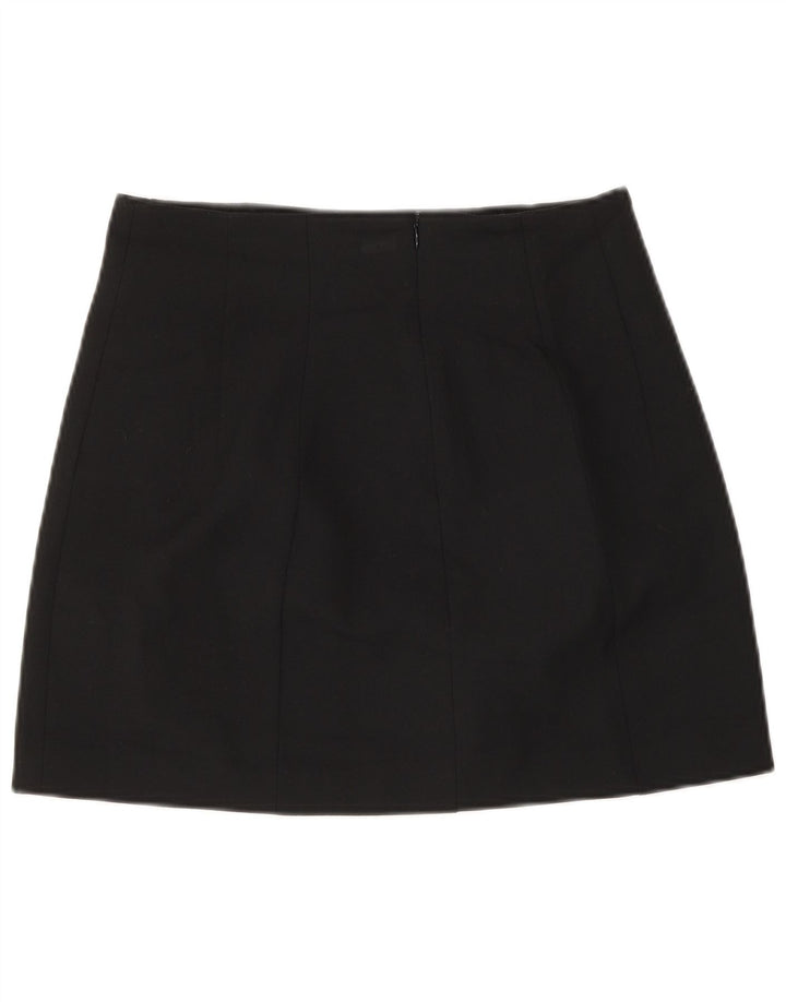 Mini saia feminina Zara pequena W26 poliéster preto