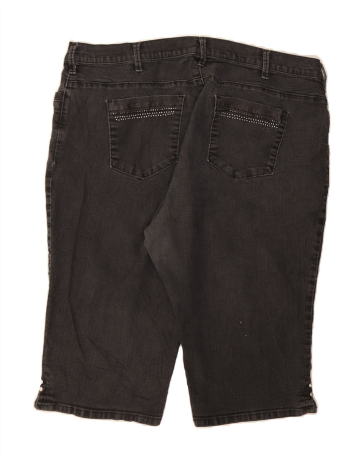 LEE Womens Classic Fit Bermuda Denim Shorts US 22 3XL W44 Grey Cotton Vintage Lee and Second-Hand Lee from Messina Hembry 