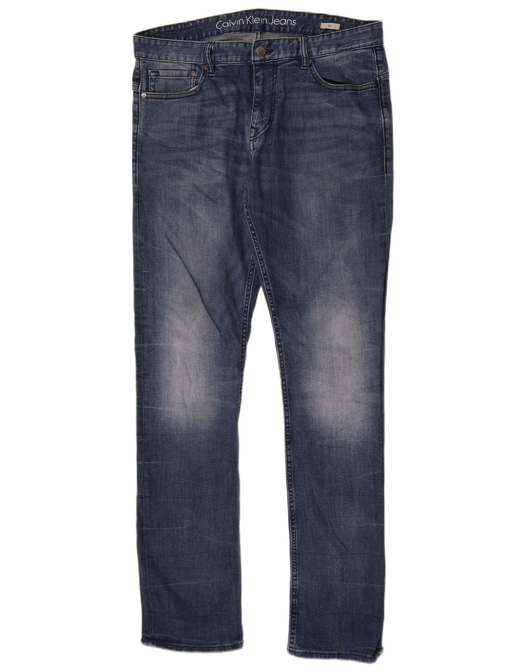 Calvin Klein Masculino Slim Jeans W34 L34 Azul Algodão