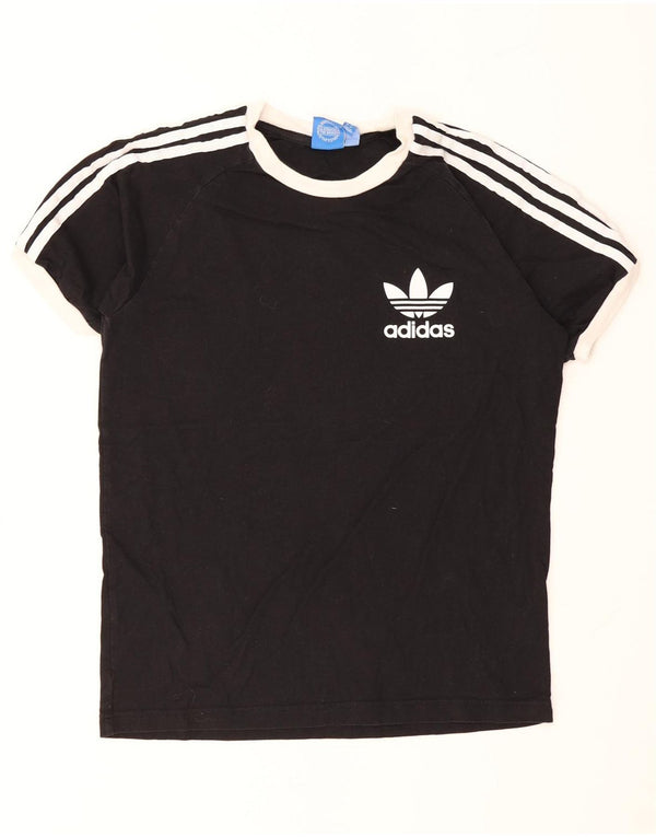 Camiseta feminina Adidas UK 12 médio preto colorblock algodão