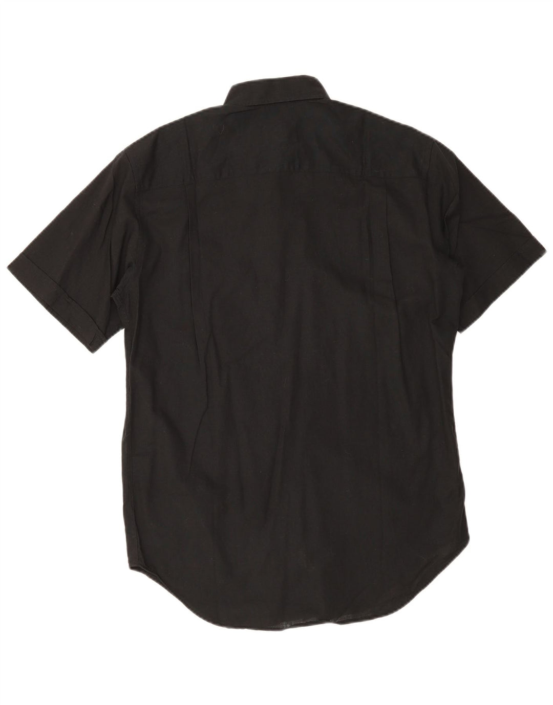 Camisa masculina de manga curta Trussardi tamanho 40 151/2 preto médio
