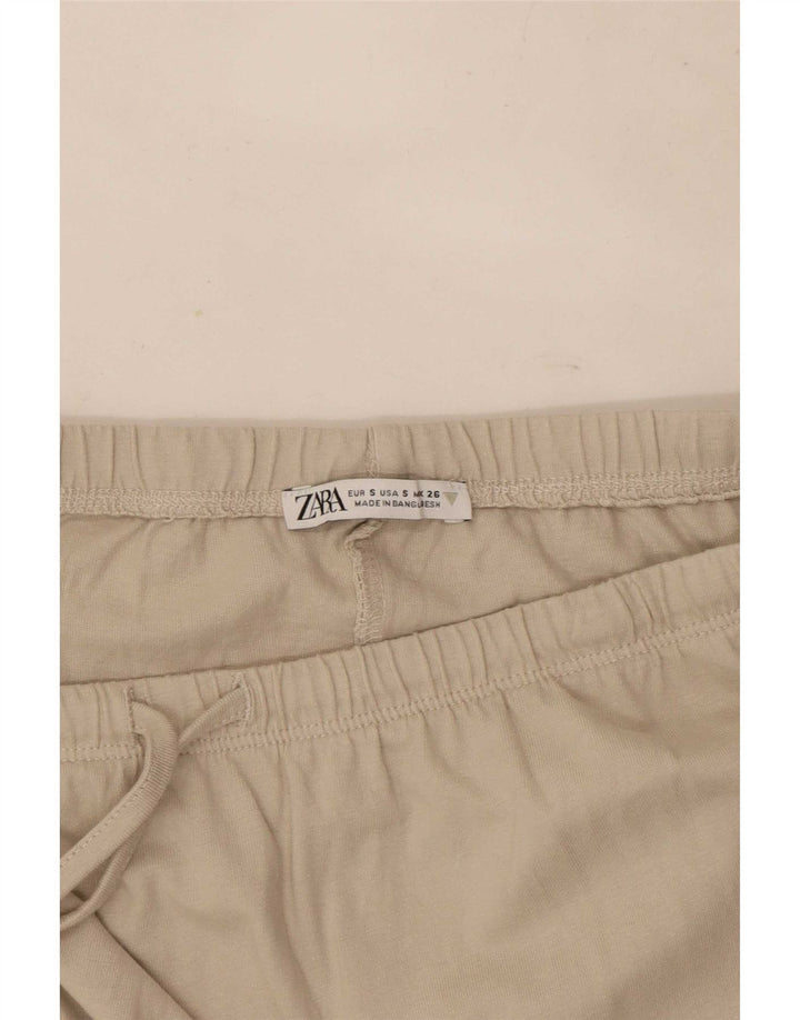 Saia maxi feminina Zara pequena W26 algodão bege