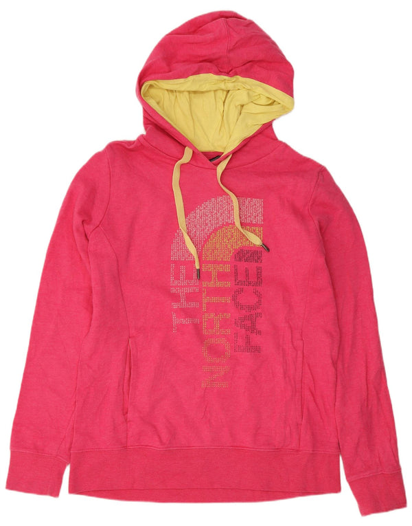 Suéter feminino com capuz gráfico The North Face UK 12 médio rosa esportivo