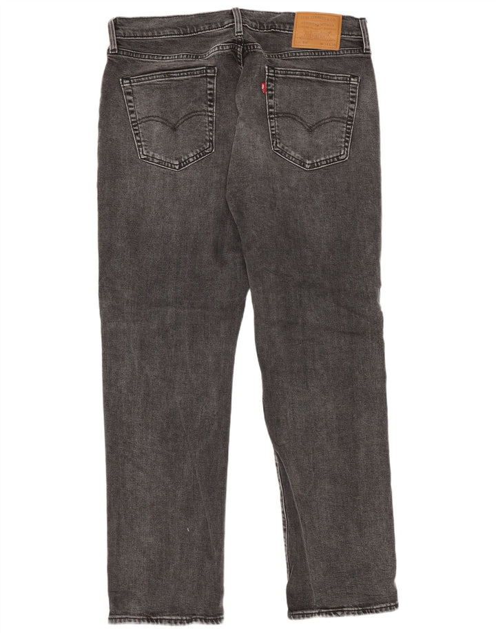 Calça jeans masculina Levi's 514 Straight W34 L30 cinza algodão