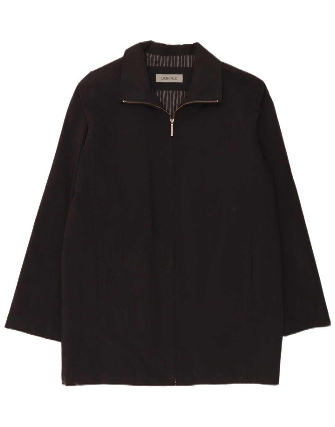 Sobretudo masculino Karl Lagerfeld IT 48 poliéster preto médio