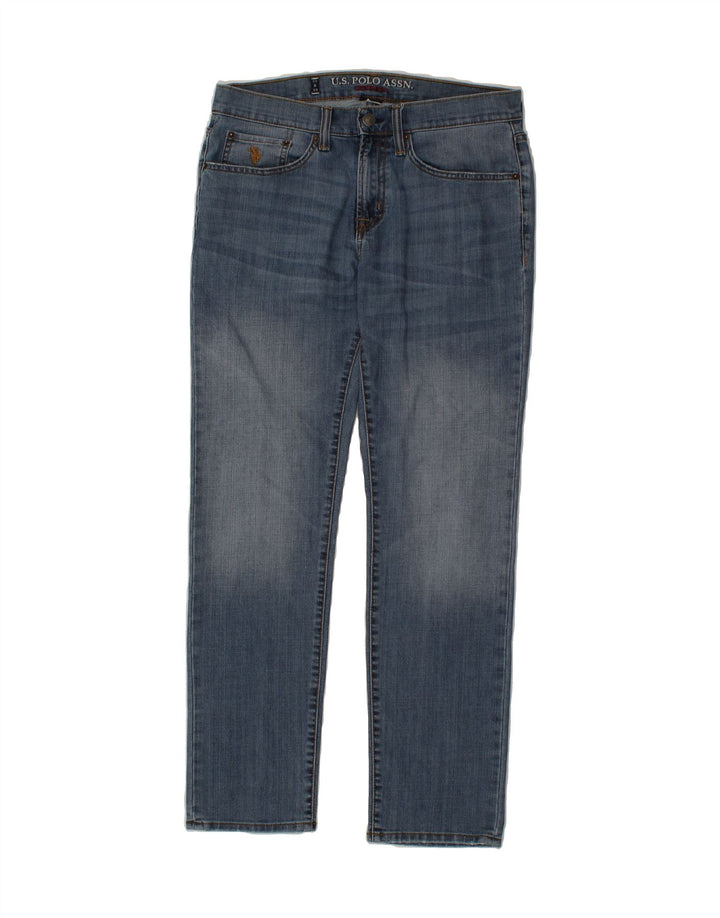 VINTAGE Mens Slim Jeans W32 L30 Blue Cotton Vintage Vintage and Second-Hand Vintage from Messina Hembry 