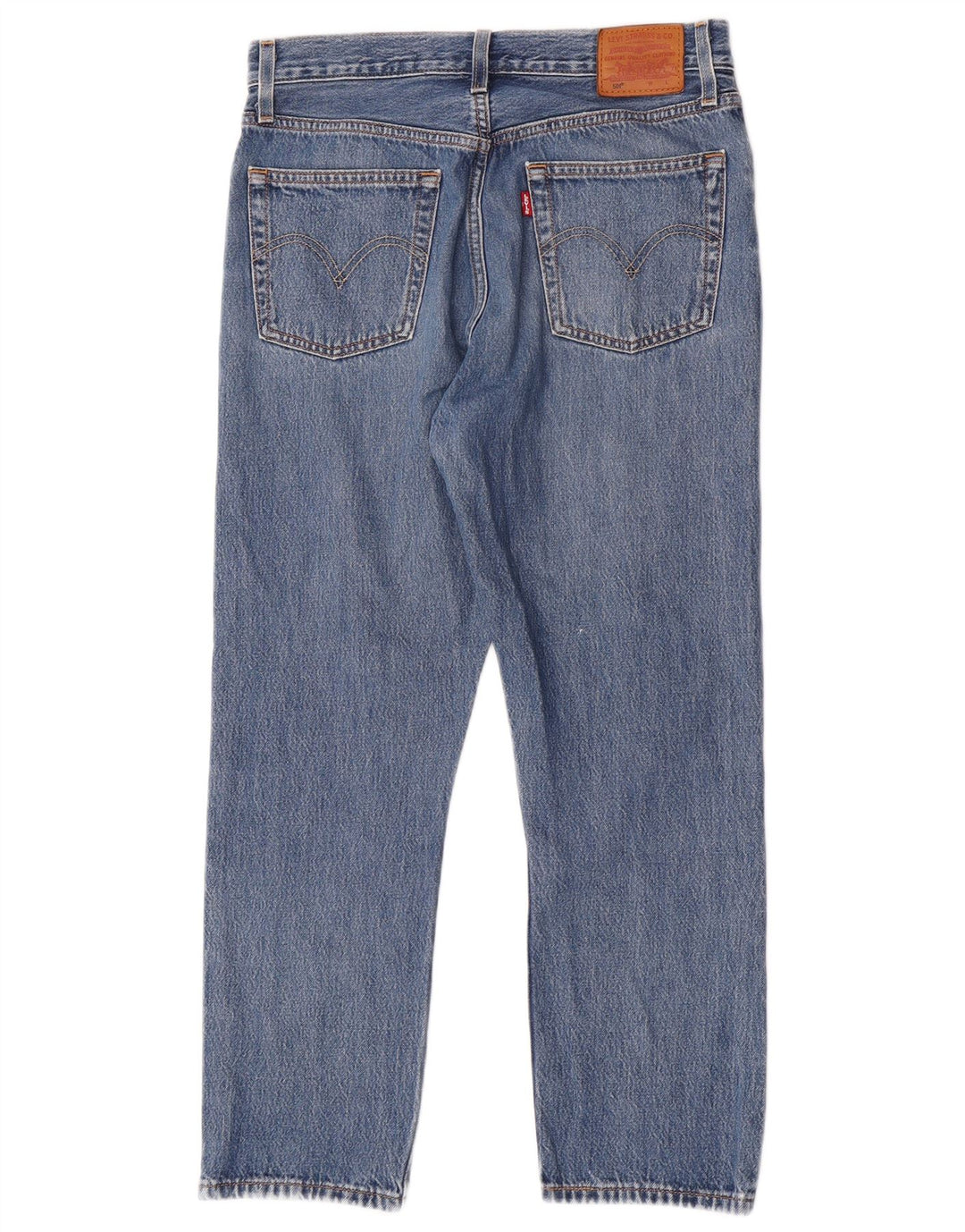 Calça Jeans Levis Feminina 501 Crop Straight W28 L26 Azul Algodão