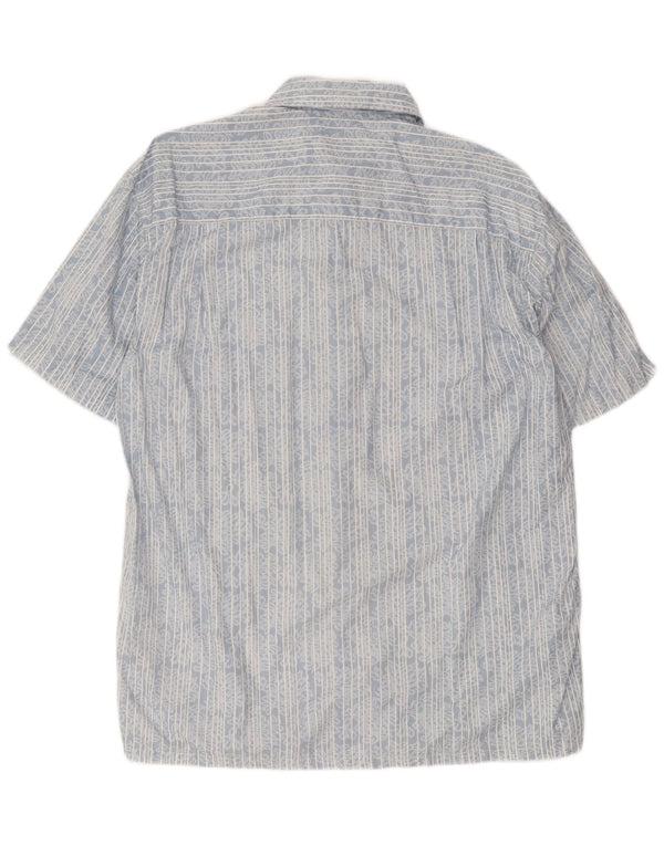 Camisa masculina de manga curta Nautica grande algodão listrado azul