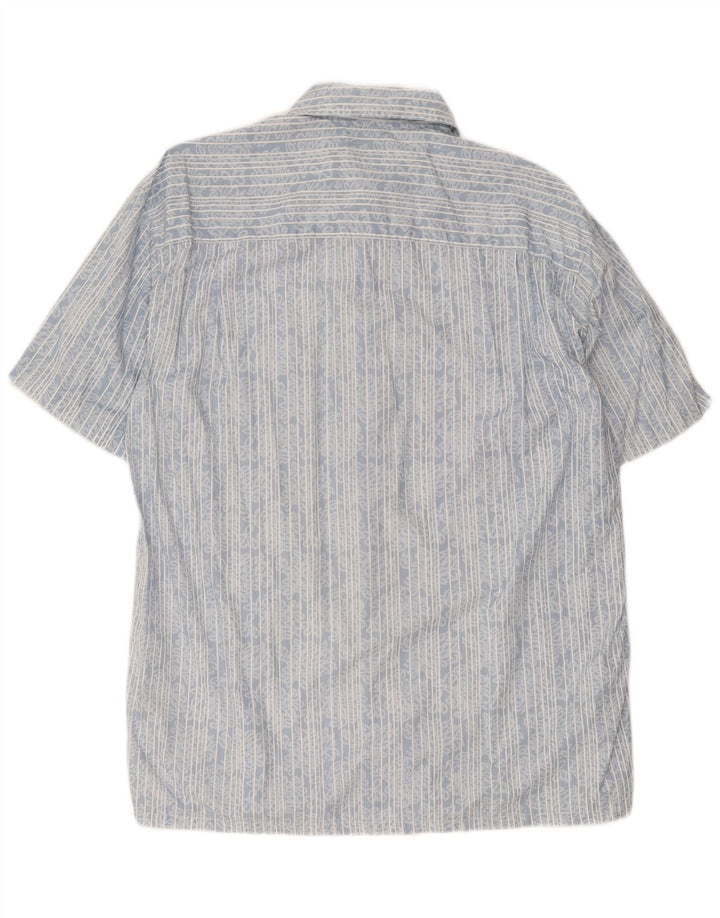 Camisa masculina de manga curta Nautica grande algodão listrado azul