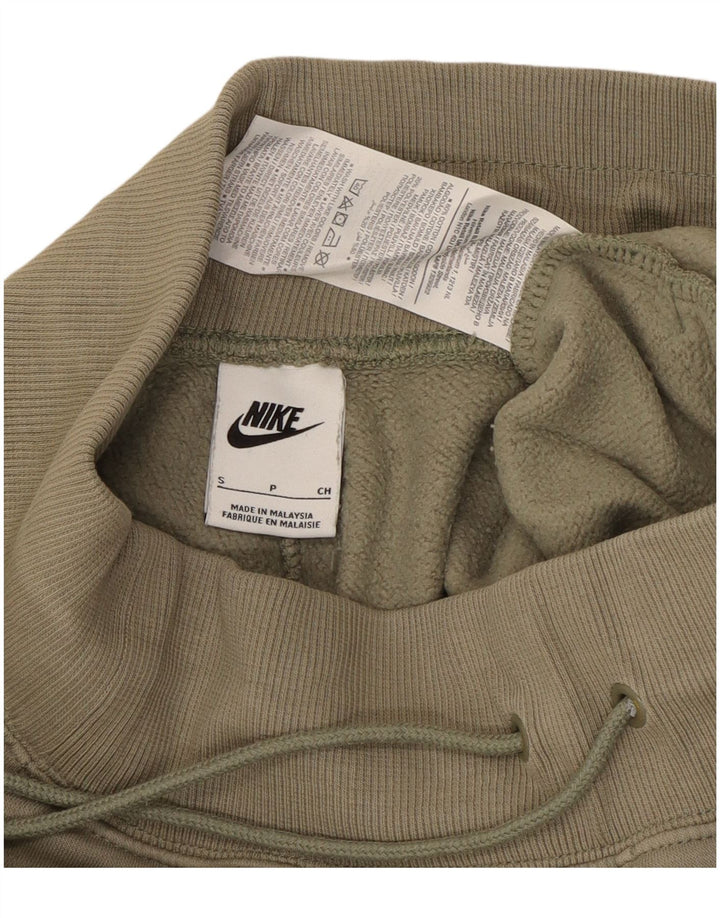 Calça de treino feminina Nike UK 10 pequena algodão cáqui