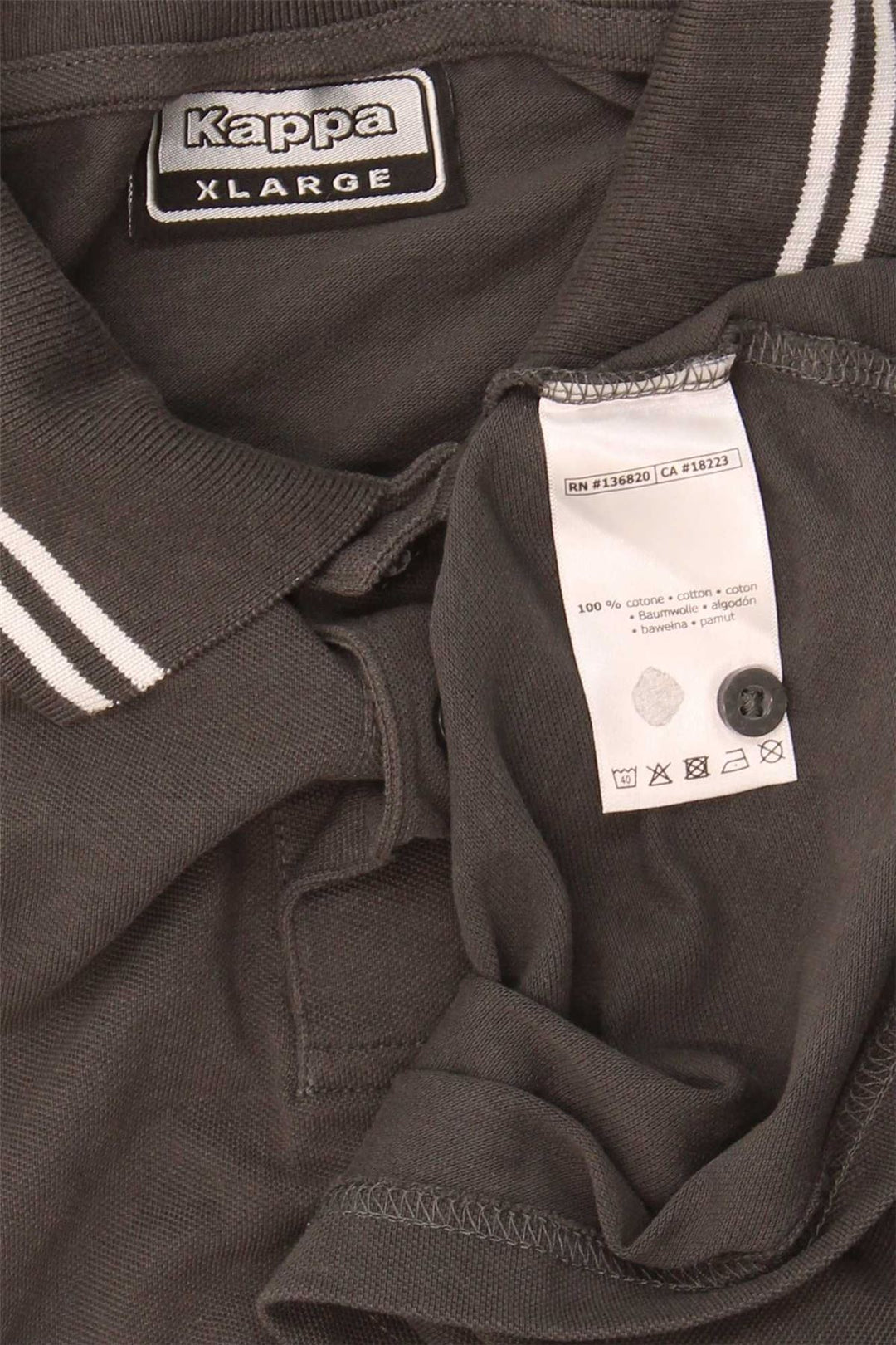 Camisa polo masculina KAPPA XL cinza algodão