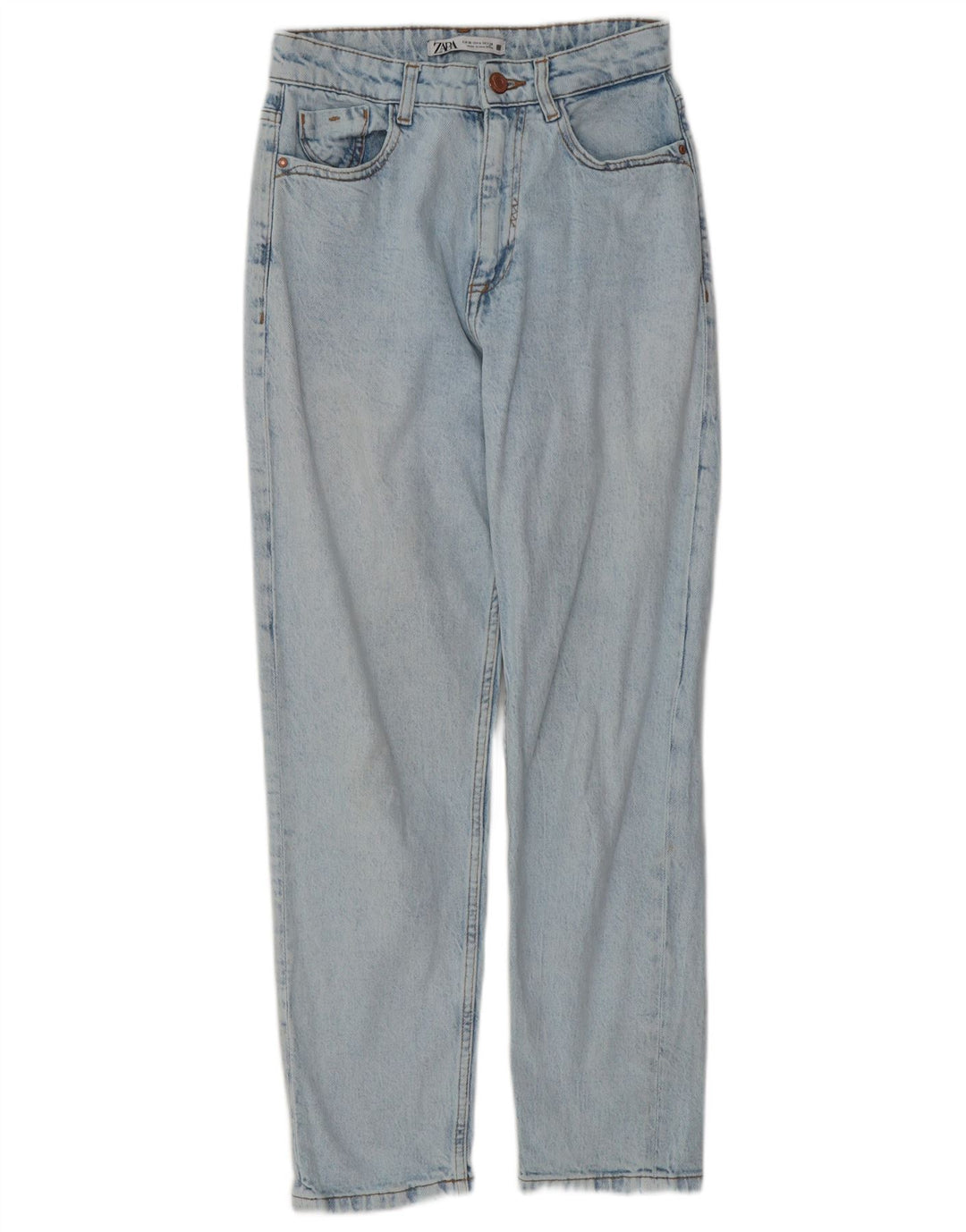Calça Jeans Cônica Feminina Zara EU 36 XS W26 L27 Azul