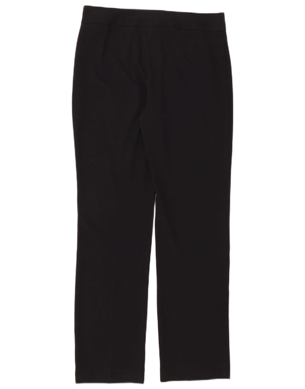 Calça feminina reta casual Marks & Spencer Reino Unido 12 médio W33 L33 preta
