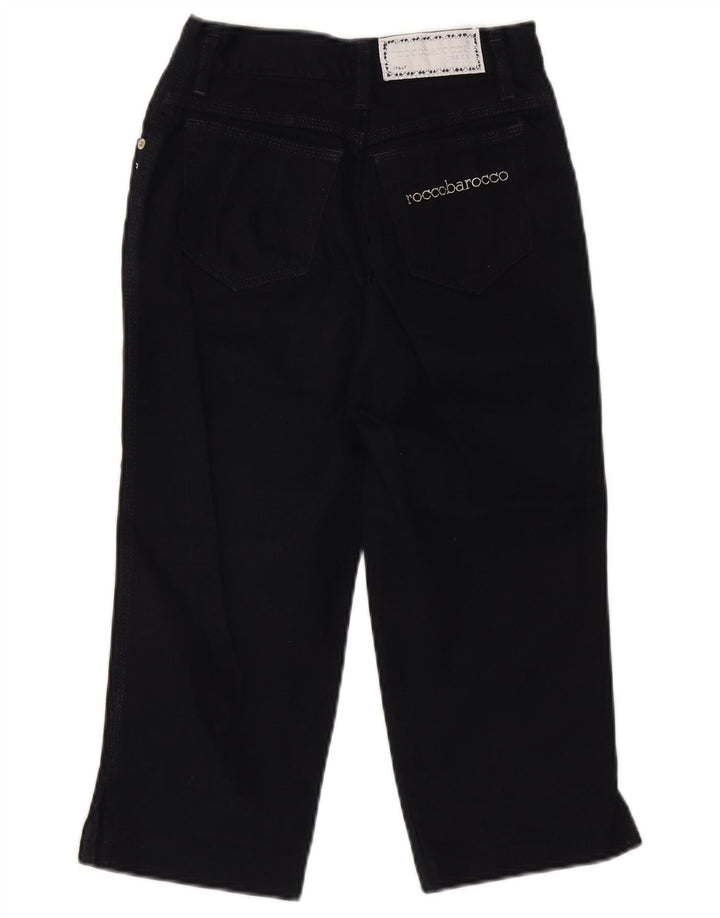 ROCCOBAROCCO Capri Jeans Feminino W24 L17 Azul Marinho