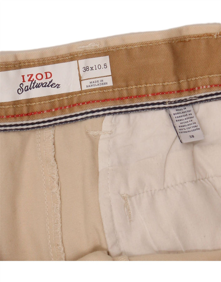 IZOD Mens Salt Water Chino Shorts  W38 XL Beige Cotton Vintage Izod and Second-Hand Izod from Messina Hembry 