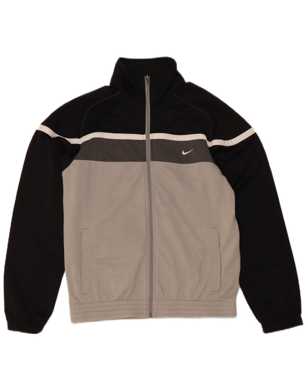 Nike Mens Tracksuit Top Jacket UK 36/38 Small Grey Colourblock Poliéster