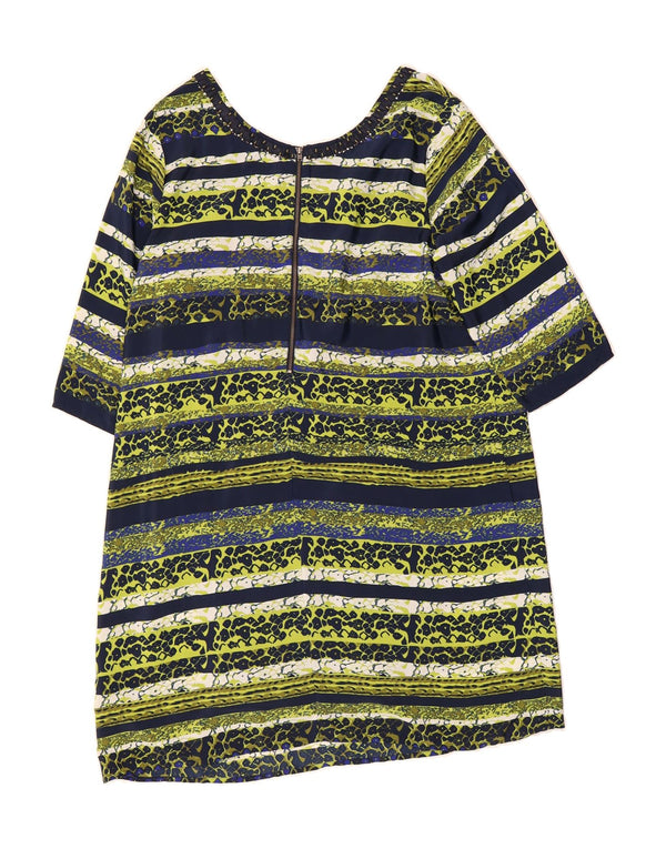 Vestido tenda feminino PER UNA manga 3/4 Reino Unido 20 2XL listrado multicolorido