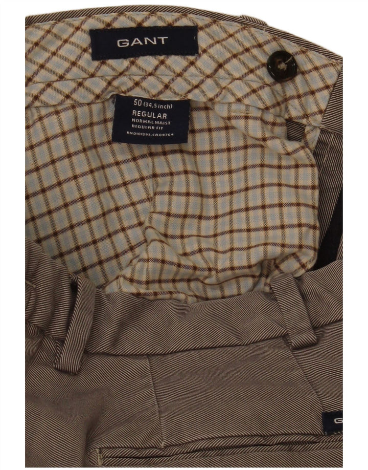 Calça masculina Gant Regular Suit IT 50 grande W35 L29 cinza