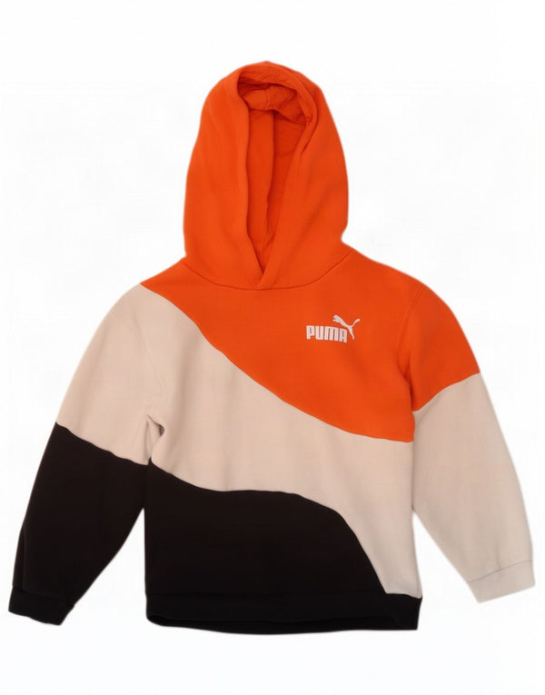 Puma Meninos Hoodie Jumper 7-8 Anos Multicolorido Colourblock Algodão