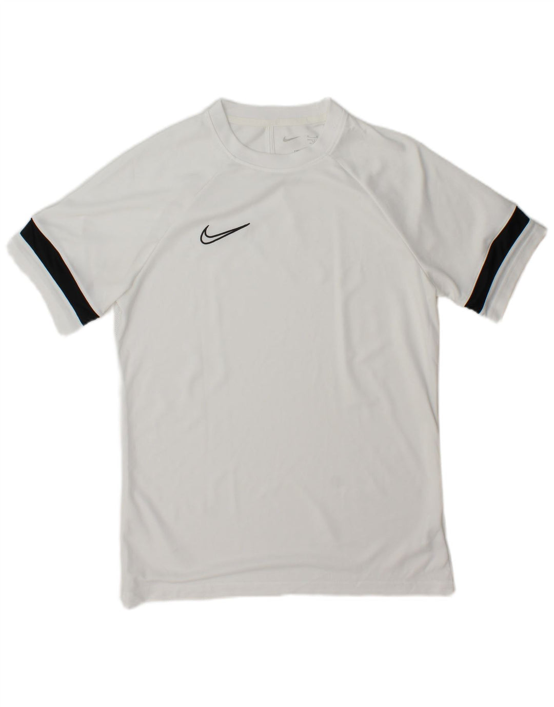 Camiseta masculina Nike Dri Fit Top médio branco colorblock poliéster