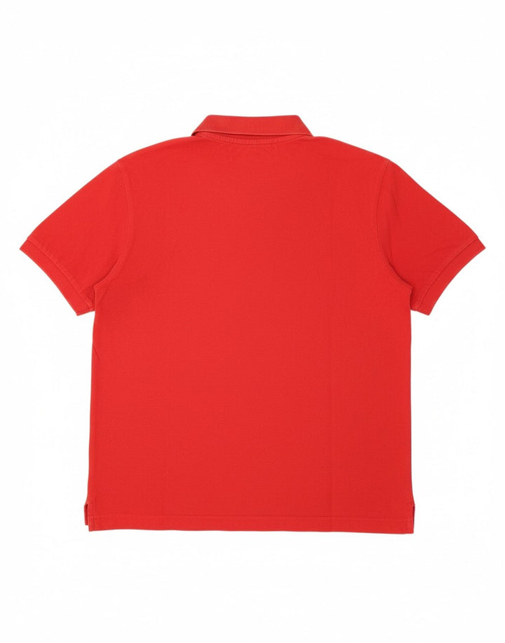 Camisa polo masculina KAPPA de algodão vermelho médio