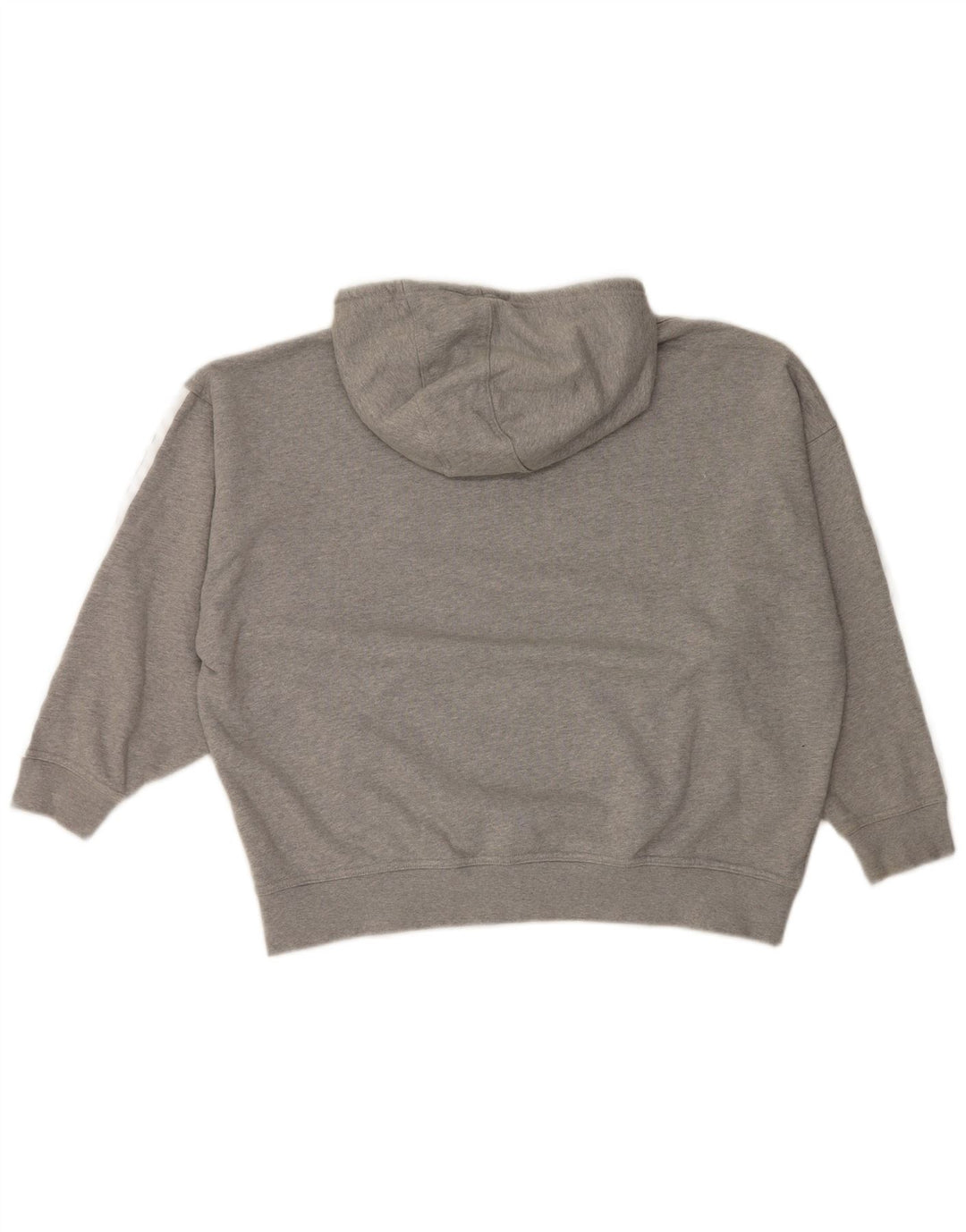 Adidas Womens Oversized Hoodie Jumper UK 14 Médio Cinza Algodão