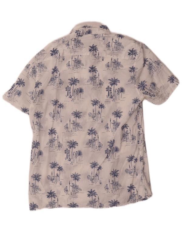 Camisa masculina com ajuste clássico gráfico French Connection algodão branco médio