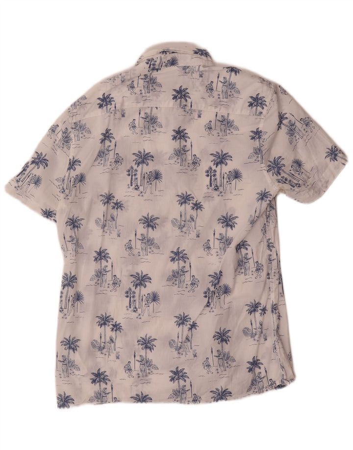 Camisa masculina com ajuste clássico gráfico French Connection algodão branco médio