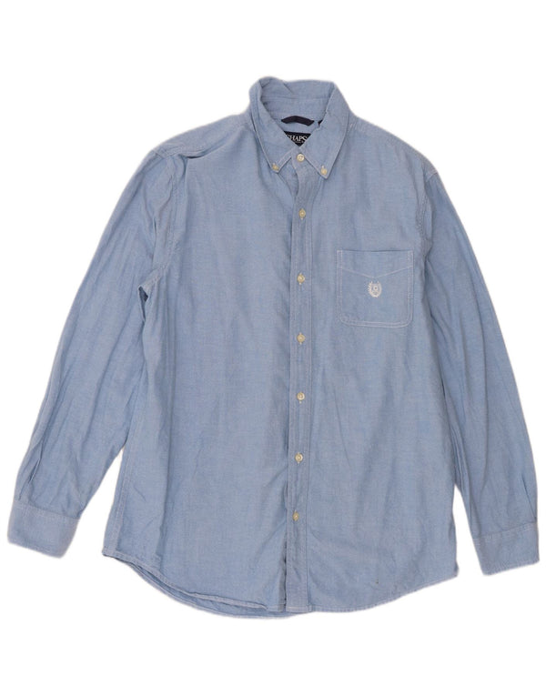 Camisa masculina Chaps algodão azul médio