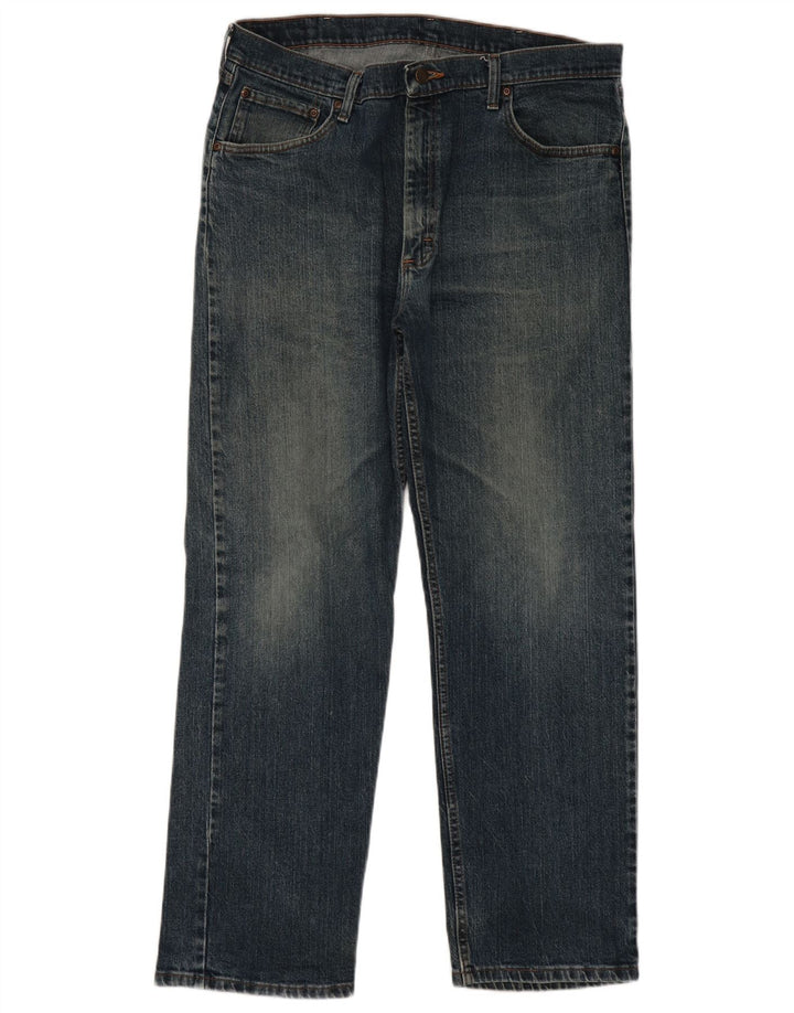 Wrangler masculino regular fit jeans reto W38 L30 algodão azul