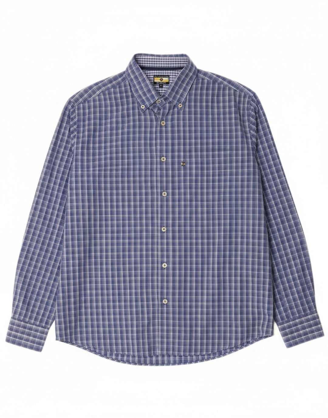 Camisa masculina Navigare grande algodão xadrez azul