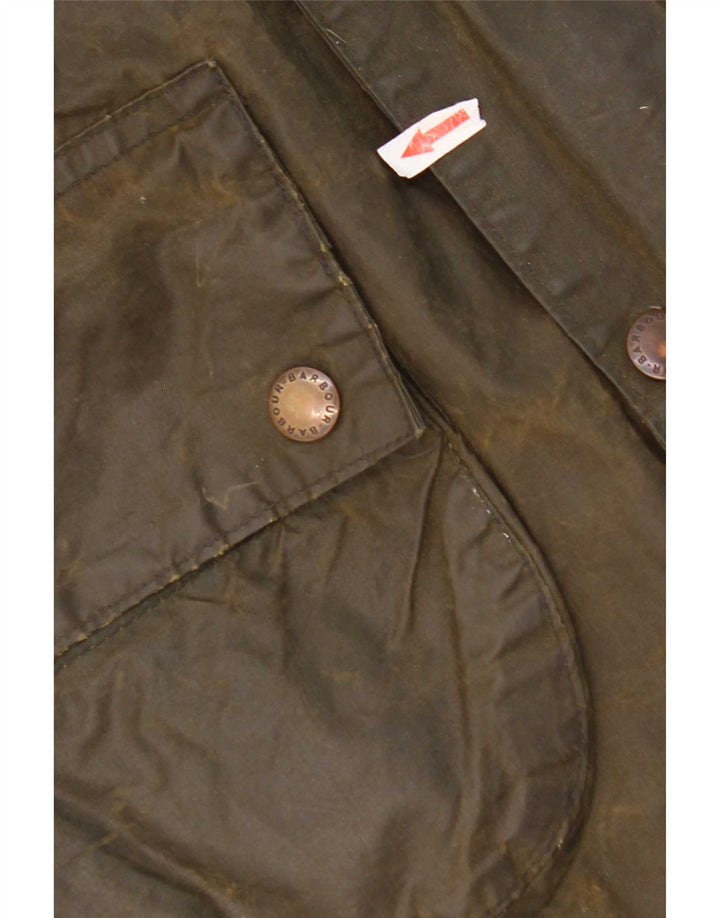 Jaqueta masculina de algodão encerado Barbour Gamefair tamanho 38 cáqui pequeno