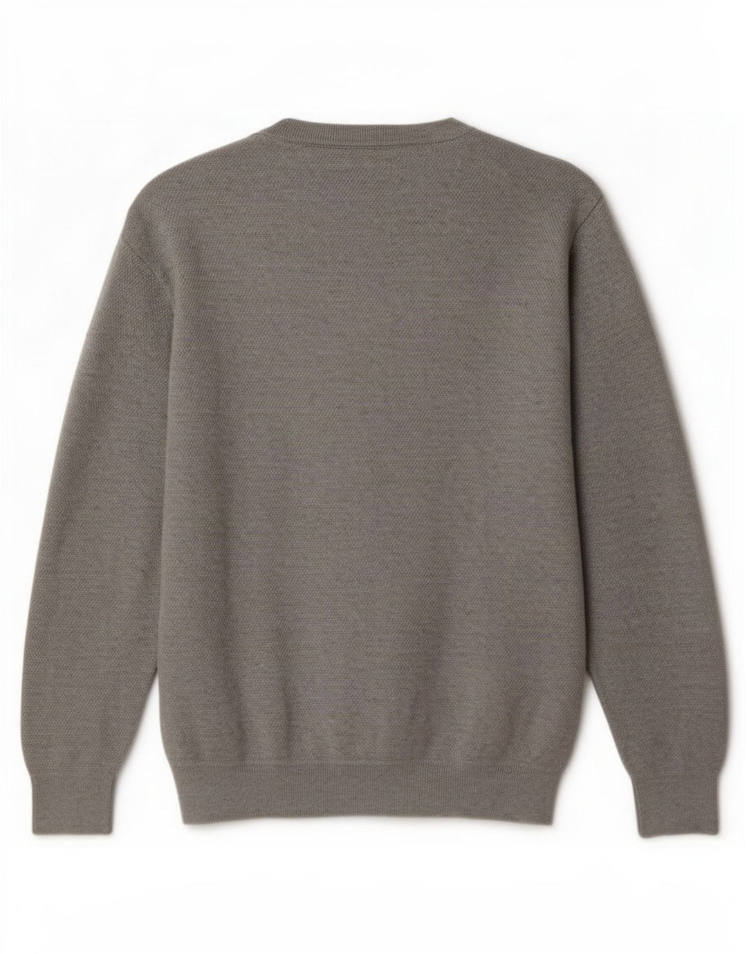 Suéter masculino Massimo Dutti com gola redonda, grande algodão cinza