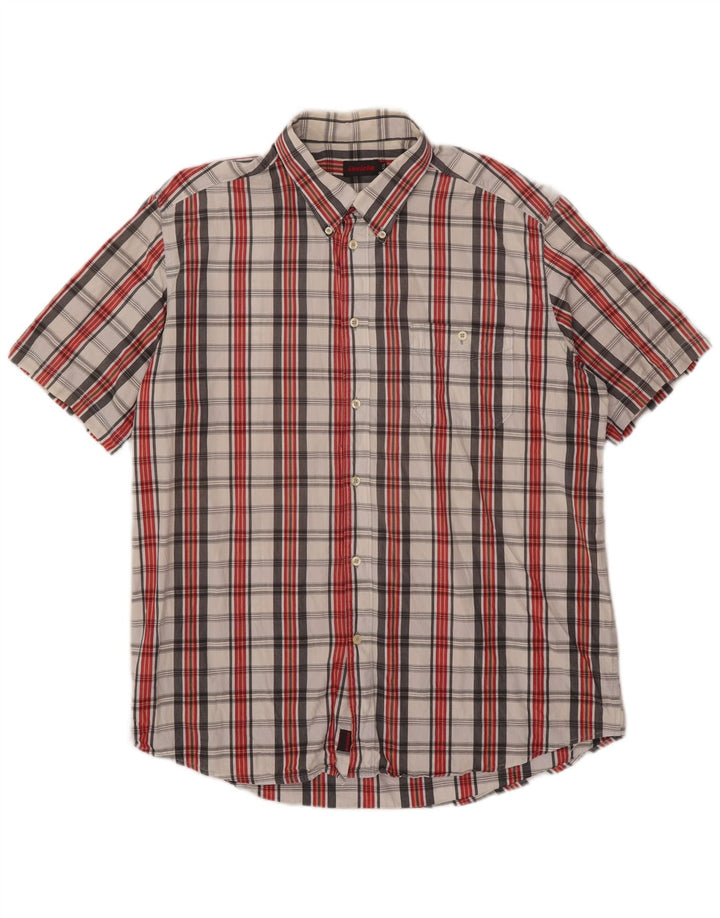 Camisa masculina de manga curta Invicta 2XL xadrez vermelho
