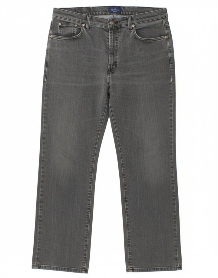 Jeans retos femininos TRUSSARDI W34 L28 algodão cinza