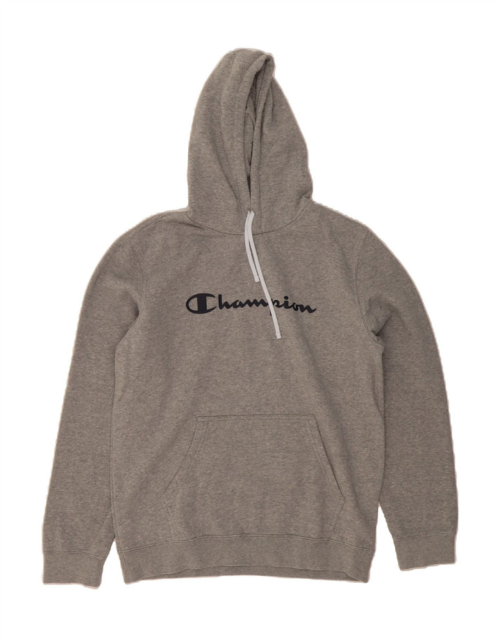 CHAMPION Womens Graphic Hoodie Jumper UK 18 XL Grey Vintage Champion and Second-Hand Champion from Messina Hembry 