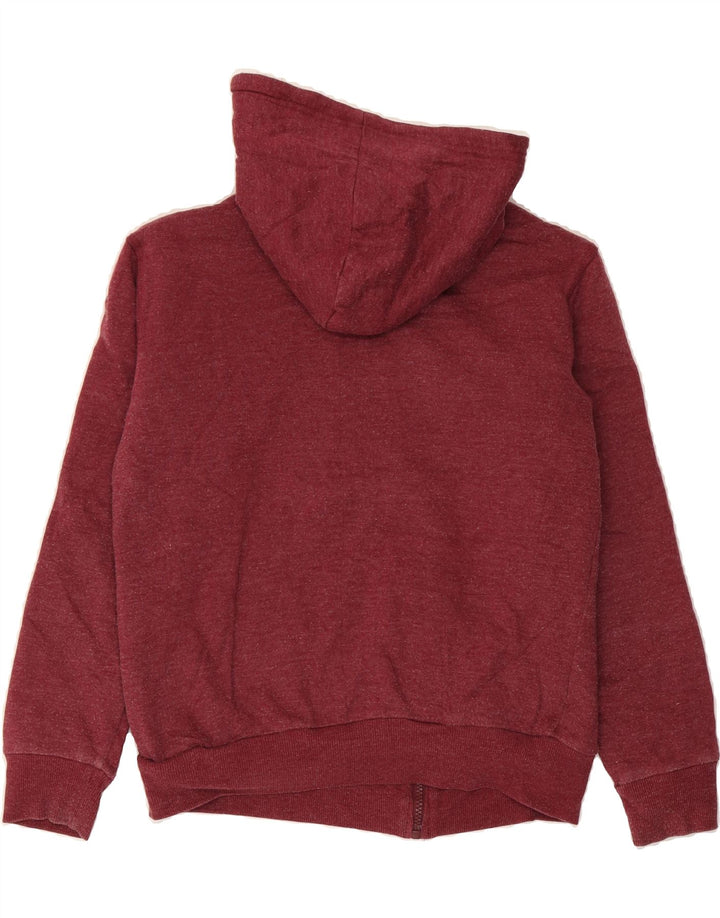 LEE Boys Graphic Zip Hoodie Sweater 14-15 Years Large Burgundy Cotton Vintage Lee and Second-Hand Lee from Messina Hembry 