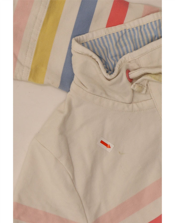 Moletom feminino Joules Jumper UK 8 pequeno algodão listrado multicolorido