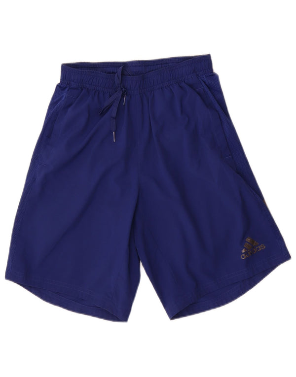 Shorts esportivos masculinos Adidas Primegreen pequenos poliéster azul marinho