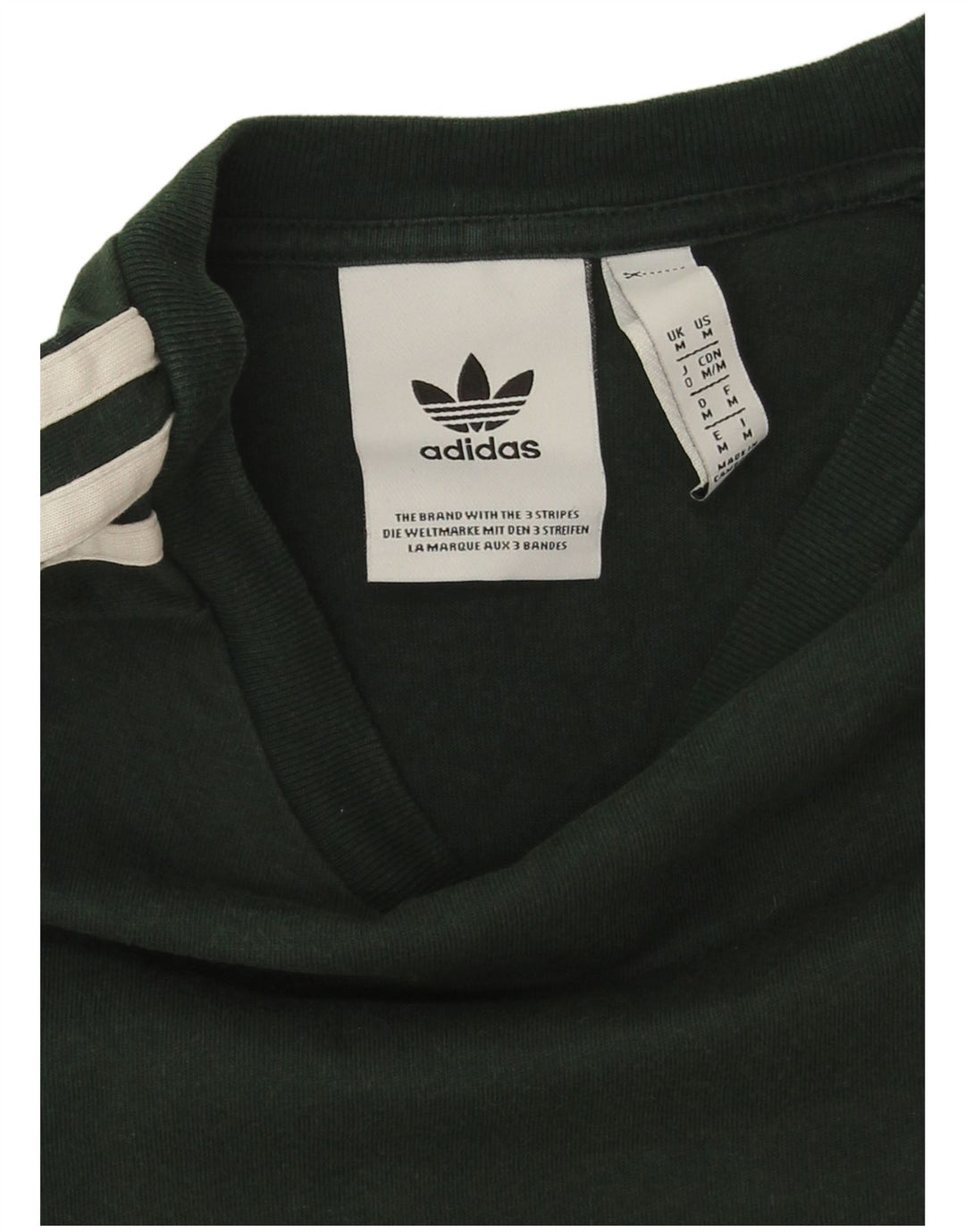 Adidas Mens Camiseta Top Médio Algodão Verde