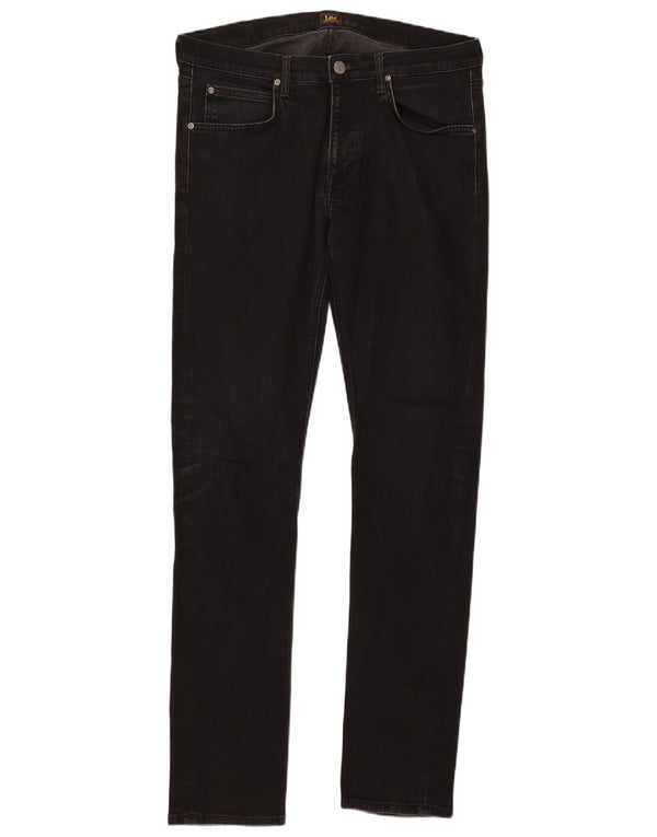 Lee Mens Luke Skinny Jeans W34 L34 Algodão Preto