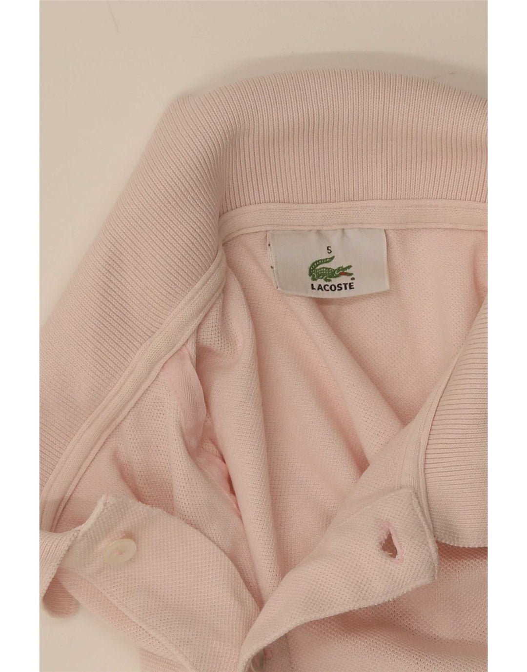 Camisa polo masculina Lacoste tamanho 5 grande rosa