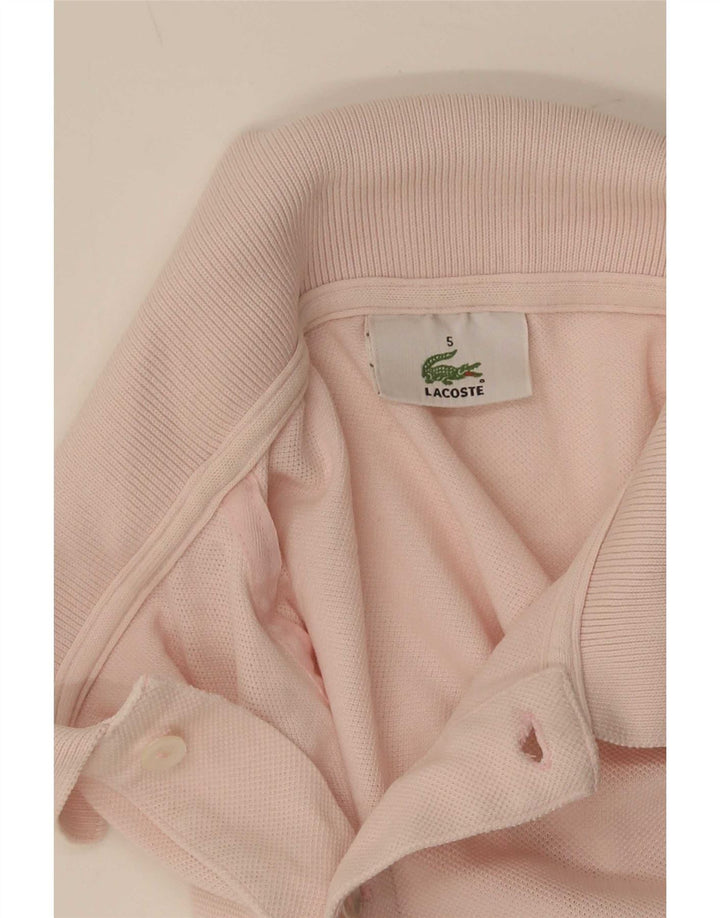 Camisa polo masculina Lacoste tamanho 5 grande rosa