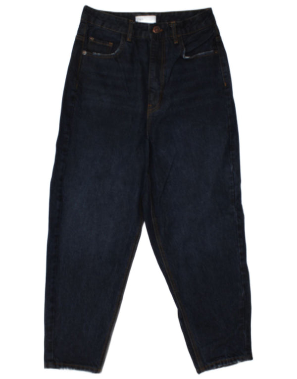 Calça jeans feminina cintura alta Zara EU 38 pequena W28 L24 azul marinho