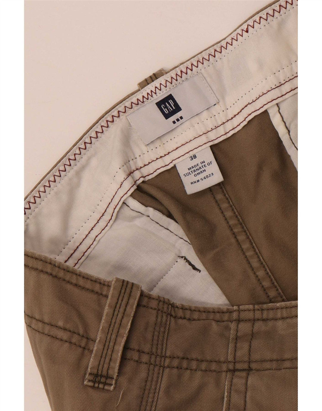 Shorts casuais masculinos Gap W38 XL algodão marrom