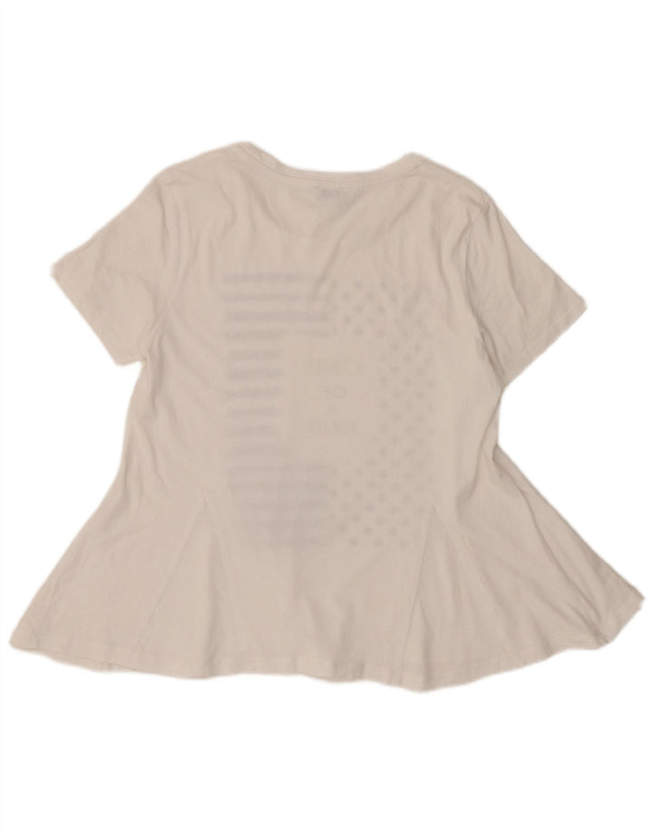 Liu Jo Blusa feminina Milano gráfica top Reino Unido 12 médio branco
